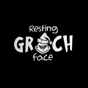 Resting Grinch Face vinyl graphic